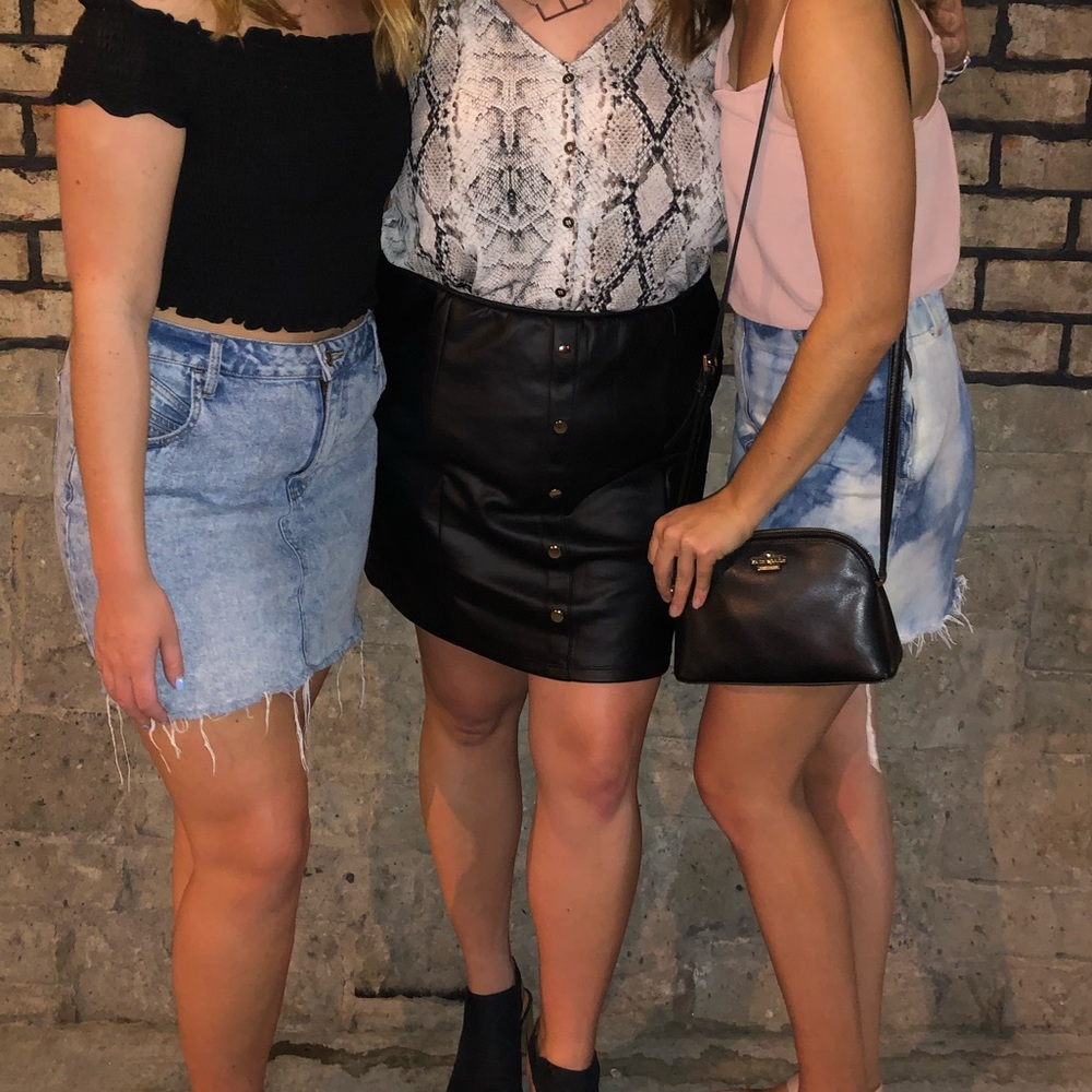 Black Pleather Skirt